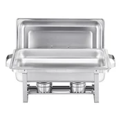 VEVOR Set za postrežbo hrane Chafing Dish Buffet 8 Qt 2 kosa srebrna