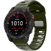GS Silikonski pašček QuickFit za Garmin Fenix 26 mm, zelen