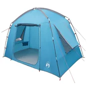 vidaXL Kabinski šotor s streho Modra 210 x 210 x 138 cm Poliester