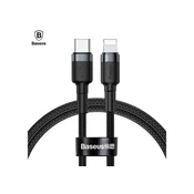 shumee Vzdržljiv najlonski kabel USB-C PD Iphone Lightning 18W QC3.0 1m črno-siv