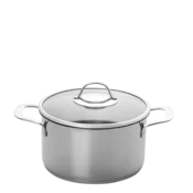 Lonec s steklenim pokrovom O 22 cm — Orion Inox - 600249