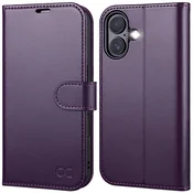 Infostyle OCASE preklopni ovitek za iPhone 16 – temno vijolična, RFID zaščita