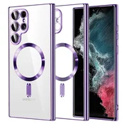 Ovitek Techsuit Luxury Crystal MagSafe za Samsung Galaxy S22 Ultra - svetlo vijoličen