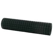 Vidaxl Evropska ograja Zelena 1,2 x 10 m PVC prevlečen železo