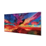 tulup.si Slika na akrilnem steklu Pisane fraktali 140x70 cm 4 obešalnika