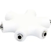 LOGILINK LogiLink CA1088 klinker avdio adapter [3x priključna doza za 3,5mm banana moški konektor - 3x priključna doza za 3,5mm banana moški konektor] bela, (20411427)