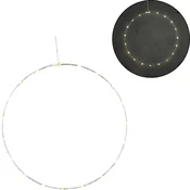 LED viseca dekoracija CIRCLE O 50 cm, srebrna