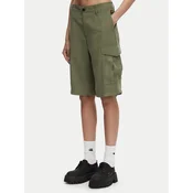 G-Star Raw Kratke hlače iz tkanine Bermuda Cargo D29016-D522 Temno zelena Relaxed Fit