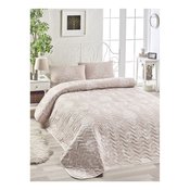 Set od pamucnog pokrivaca i 2 jastucnice EnLora Home Kralice Pink, 200 x 220 cm