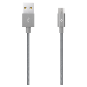 Kabel - Micro USB to USB (1,20m) - Grey - Alumi Cable