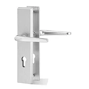 ACT Atlas varnostna oprema (F1), gonilka levo/krogla, Odprtina za cilindrični vložek PZ, AC-T F1 (srebrni aluminij), 72 mm