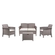 Set vrtnega pohištva Venus II s 4 sedeži cappuccino