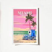 Wallity Plakat A4, Miami - 2016