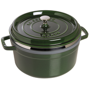 Casserole kozica COCOTTE, 26 cm, s parnikom, bazilika, lito železo, Staub