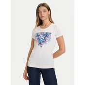 Guess Majica W5BI29 J1314 Écru Slim Fit
