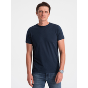 Ombre Classic BASIC mens cotton T-shirt - navy blue