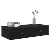 vidaXL vidaXL Stenska polica s predali črn 80x34x17 cm inženirski les, (21814437)