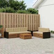Set vanjskih sofa 6 pcs Prirodna i bež