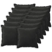 Vidaxl Prevleka za blazino 12 kos HOUTEN Črna 50 x 50 cm Žamet