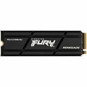 KINGSTON FURY Renegade 1TB SSD with Heatsink, M.2 2280, PCIe 4.0 NVMe, Read/Write 7300/6000MB/s, Random Read/Write: 900K/1000K IOPS