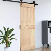 vidaXL Vrata NARVIK Naravna 70 x 210 cm Masiven borov les