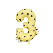 shumee Folija balon PartyDeco številka 3 gepard 68x98 cm mix