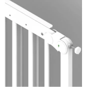 Varnostna vrata Bambinoworld Clic Clac Plus (69,5 – 106,5 cm) bela – TRITOČKOVNA VARNOST