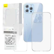 BASEUS Zaščitni ovitek Baseus Corning Set iz prozornega ovitka in kaljenega stekla za iPhone 13 Pro Max