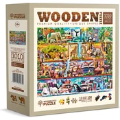 Wooden city - Puzzle Neverjetno kraljestvo živali - 1 000 kosov