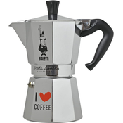 BIALETTI kafetiera I LOVE COFFEE - Siva, Za 3 skodelice