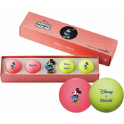 Volvik Vivid Lite Disney Characters 4 Pack Golf Balls Minnie Mouse Plus Ball Marker Pink/Green