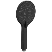 Massage hand shower, 3 modes, Silicone Nozzles, O 120 mm, ABS/black matt - Črna mat barva - Sapho - 24 - Plastika - Krožni - 253 - 55 - 14