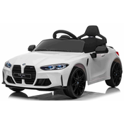 Električni automobil BMW M4, bijeli, daljinski upravljač 2,4 GHz, baterija 12 V, 2x MOTOR