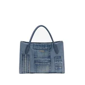 GUESS Nakupovalna torba Guess Cabas Jodi Tote Denim Multi modra