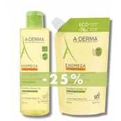 A-Derma Exomega Control Emolientno olje za tuširanje, 500 ml + refill 500 ml