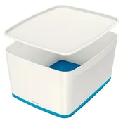 Leitz Škatla za shranjevanje s pokrovom MyBox, velikost L, bela/modra
