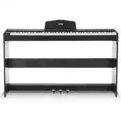VEVOR Digitalno klavir 88 tipk popolnoma utežen 1317x320x785 mm črno-bela