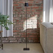 Sigor Talna svetilka Nuindie IP54 120 cm okrogla USB-C črna - Dnevna soba/jedilnica - Sodobni - nočna črna - Kovina
