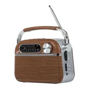 LTC NIDA LTC2027 prijenosni retro radio FM/AM/SW, Bluetooth, USB, microSD, baterija 1200 mAh