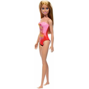 Mattel Mattel Barbie: Plaža - Lutka z blond lasmi v roza kopalkah z motivom palme (HPV19)