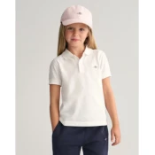Gant unisex za otroke. 802546 Otroška bela pique polo majica Shield Kids (3/4anos= 98/104cm), Priložnostno, Bombaž, Kratek ro
