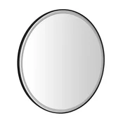 KADRIS okroglo ogledalo z LED osvetlitvijo, o 80 cm, črna mat - 80 cm - Sapho - 24 - Aluminij - Obroč - 800 - 800 - IP44 - 2496 - 15.2 - Illuminated mirrors;Framed mirrors - 14