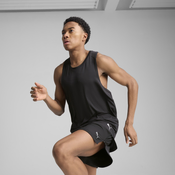 Mens Puma Graphic Mesh Running Singlet Top, Black Top, Size XS Top, Clothing