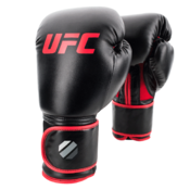 UFC Muay Thai Style Training Gloves, Black/Red - 10 oz