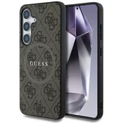 shumee Ovitek za Samsung Galaxy S25+ Guess Leather 4G MagSafe rjav