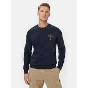 Aeronautica Militare Majica z dolgimi rokavi 262TS2574UJ00703 Mornarsko modra Regular Fit