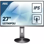 AOC U2790PQU, LED monitor, 27˝, IPS, rezolucija 3840x2160, UHD, 4K, Display Port, HDMI, VGA, osvježenje slike 60Hz, monitor, oznaka modela U2790PQU