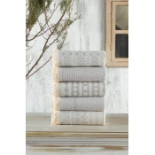 Lessentiel Maison Set Peškira za ruke Maya, 38 x 65 cm, Svetlosivi