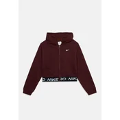 NIKE Športna jopa na zadrgo Pro burgund/črna/bela
