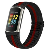 INF Menjava pasu za uro za Fitbit Charge 5/6 Black+Red, (21311591)
